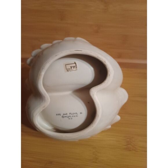 VINTAGE FITZ AND FLOYD DOUBLE‎ SWAN DIVIDED CANDY/TRINKET DISH 1982 - Picture 4 of 4